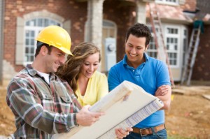 home builder with homeowners