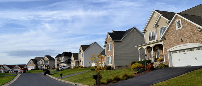 Row of Houses in Neighborhood