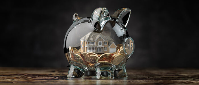 glass piggy bank