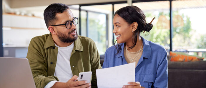 Man and woman with paperwork